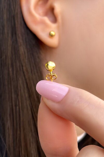 Top Altın Küpe 8KP538 - Altınaşkı