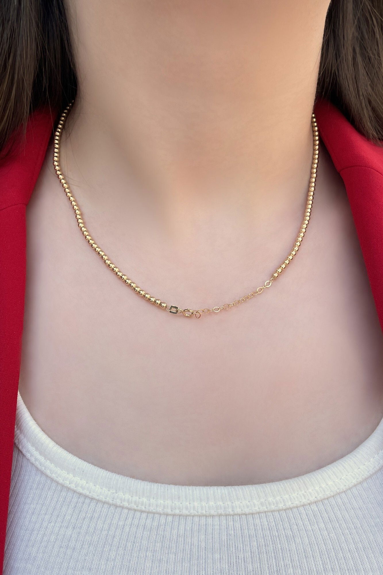 Topçuk Altın Kolye 14KLY6759 - 3