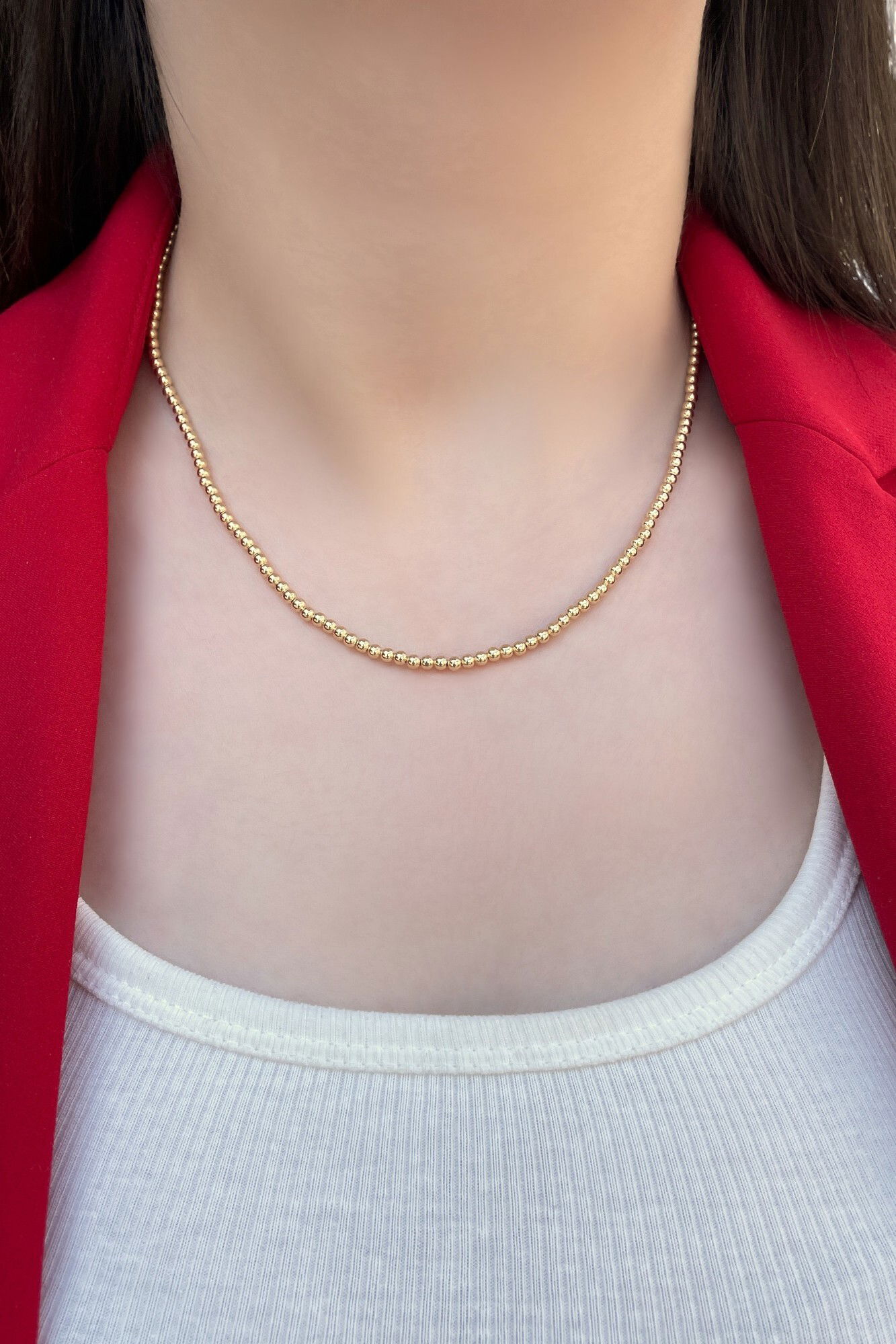 Toplu Altın Kolye 14KLY8866 - 2