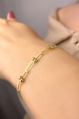 Toplu Ataş Altın Bileklik 14KNY898 - 1