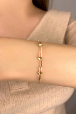 Toplu Ataş Altın Bileklik 14KNY898 - 2