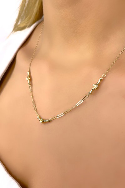 Toplu Ataş Kolye 14KLY940 - Altınaşkı