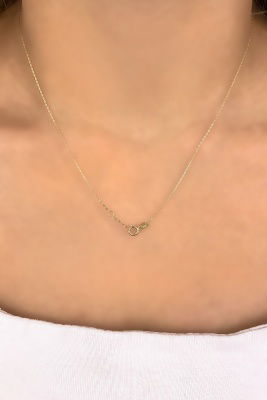 Toplu Çiçek İtalyan Altın Kolye 14KLY1134 - 3