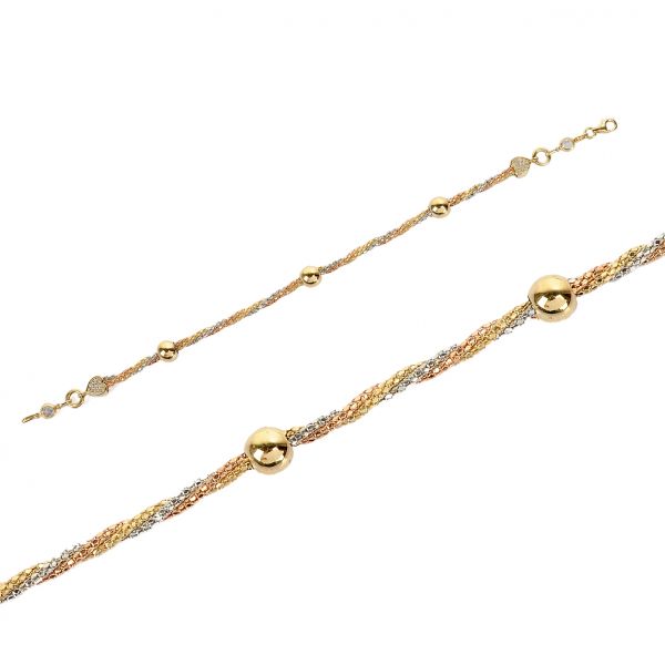 Toplu Taşlı Altın Bileklik 14KNY536 - Altınaşkı