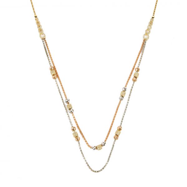 Toplu Taşlı Altın Kolye 14KLY1216 - Altınaşkı