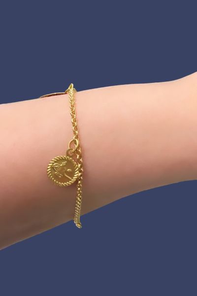 Tuğralı Altın Bileklik 14KNY2708 - Altınaşkı