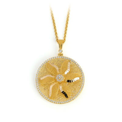 Tuğralı Altın Kolye 14KLY140 - Altınaşkı