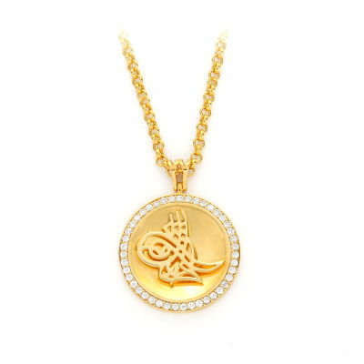 Tuğralı Altın Kolye 14KLY150 - Altınaşkı