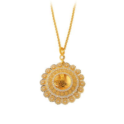 Tuğralı Altın Kolye 14KLY262 - Altınaşkı