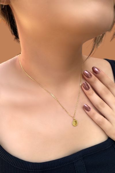 Tuğralı Altın Kolye 14KLY2876 (1)