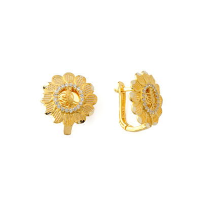 Tuğralı Altın Küpe 14KP791 - Altınaşkı