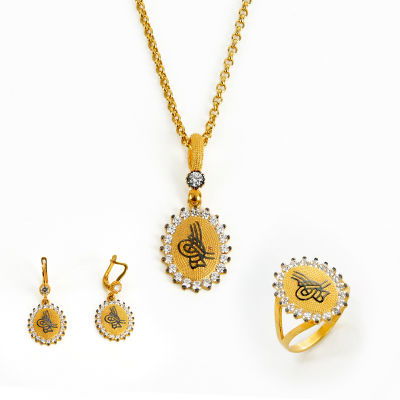 Tuğralı Altın Set 14MNST12 - Altınaşkı