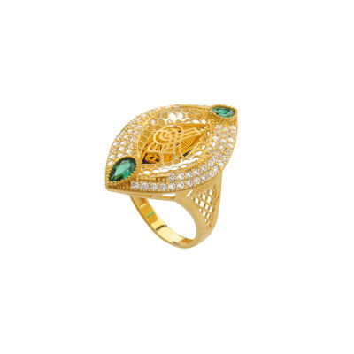 Tugralı Altın Yüzük 14YZ1397 - Altınaşkı