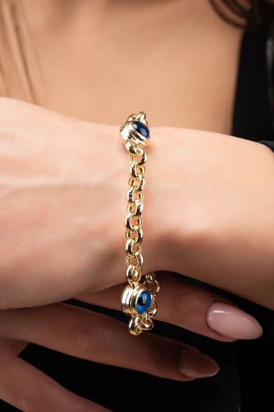 Üç Gözlü Altın Bileklik 14KNY4062 - Altınaşkı