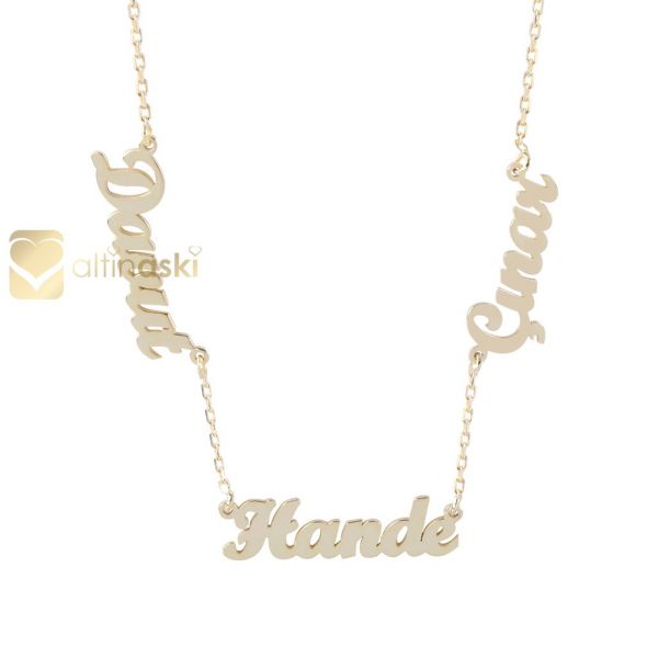 Üç İsimli Altın Kolye FYA116 - Altınaşkı
