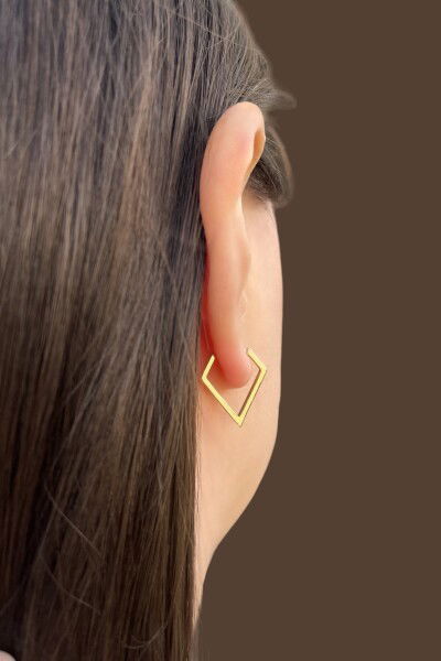 Üçgen Altın Küpe 14KP2275 - Altınaşkı