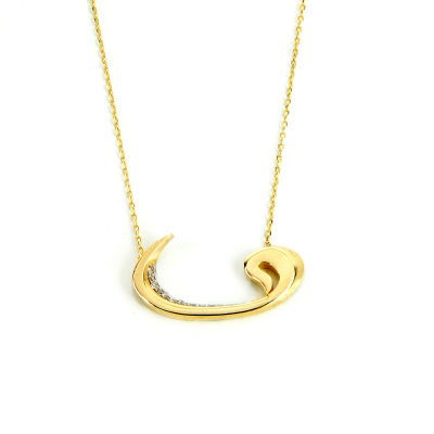 Vav Altın Kolye 14KLY122 - Altınaşkı