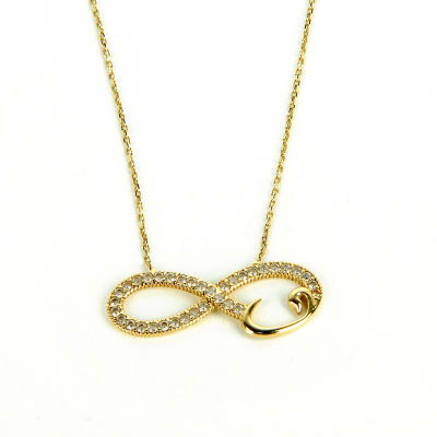 Vav & Sonsuzluk Altın Kolye 14KLY11 - Altınaşkı