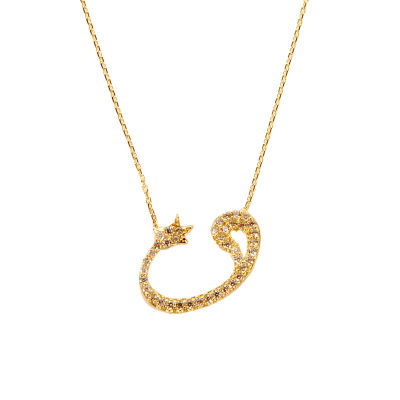 Vavlı Altın Kolye 14KLY826 - Altınaşkı