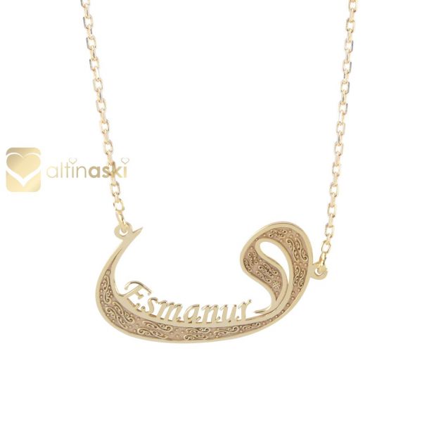 Vavlı İsimli Altın Kolye FYA147 - Altınaşkı