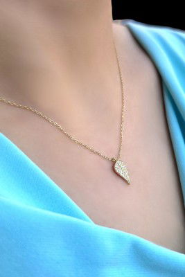 Yaprak Hayalet Altın Kolye 8KLY882 - 2