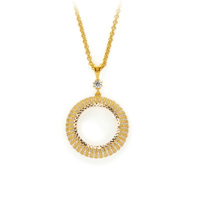 Yarım Altın Çerçeve Kolye 14CRCV1 - Altınaşkı