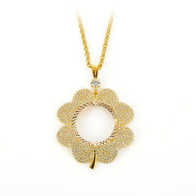 Yarım Altın Çerçeve Kolye 14CRCV10 - Altınaşkı