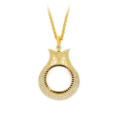 Yarım Altın Çerçeve Kolye 14CRCV21 - Altınaşkı