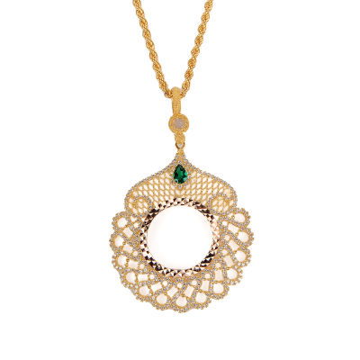 Yarım Altın Çerçeve Kolye 14CRCV218 - Altınaşkı