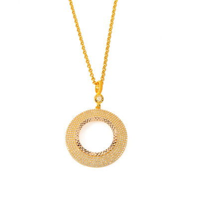 Yarım Altın Çerçeve Kolye 14CRCV61 - Altınaşkı