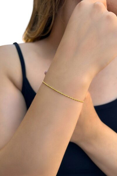 Yeşil Halat Altın Bileklik 14KNY5690 - Altınaşkı