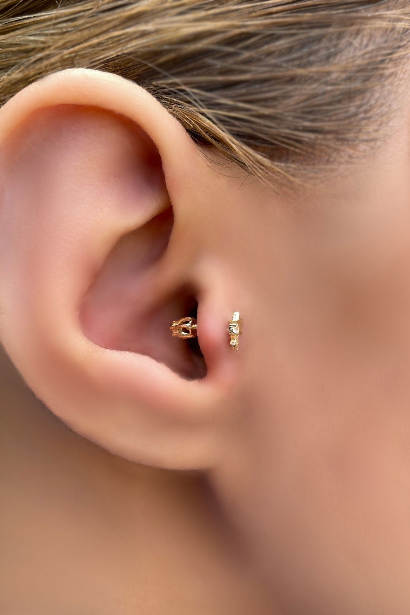 Yıldız Altın Tragus Küpe 14KP8575 - 2