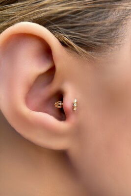 Yıldız Altın Tragus Küpe 14KP8575 - 2