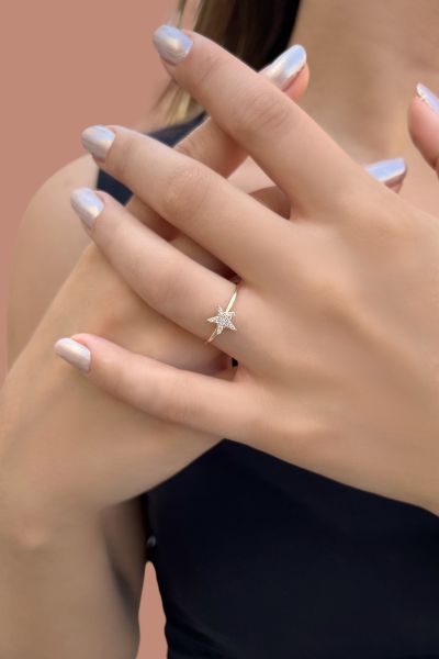 Yıldız Altın Yüzük 14YZ1123 - Altınaşkı