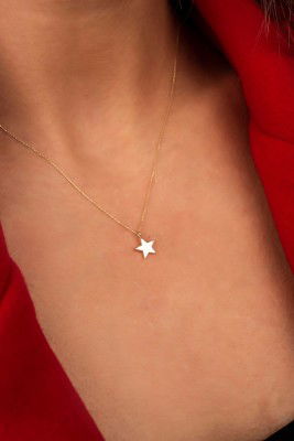 Yıldız Hayalet Altın Kolye 8KLY645 - 1