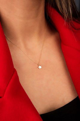 Yıldız Hayalet Altın Kolye 8KLY645 - 2