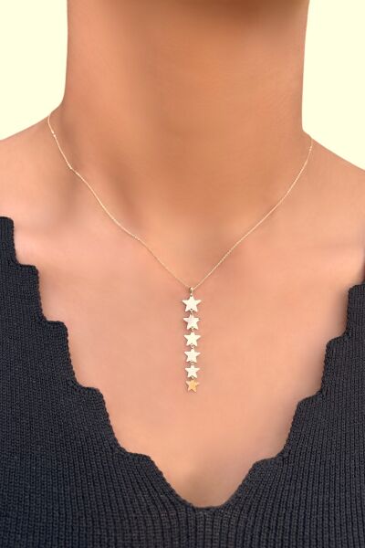 Yıldız Plaka Altın Kolye 14KLY9493 - Altınaşkı