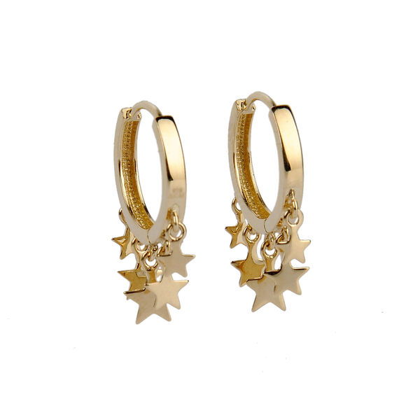 Yıldız Pullu Altın Küpe 14KP1836 - Altınaşkı