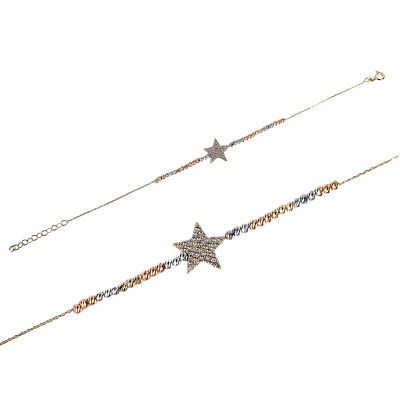 Yıldızılı Altın Bileklik 14KNY453 - Altınaşkı