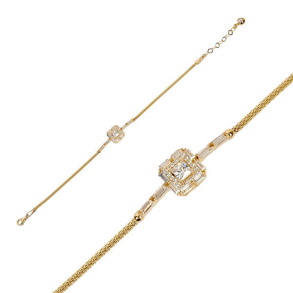 Baget Taşlı Altın Bileklik 14KNY947 - Altınaşkı