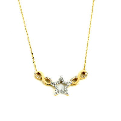 Yıldız&Sonsuzluk Altın Kolye 14KLY115 - Altınaşkı