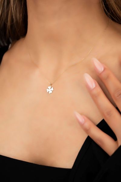 Yonca Altın Kolye 14KLY013 - Altınaşkı