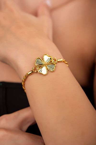 Yonca Halat Altın Bileklık 14KNY6089 - Altınaşkı