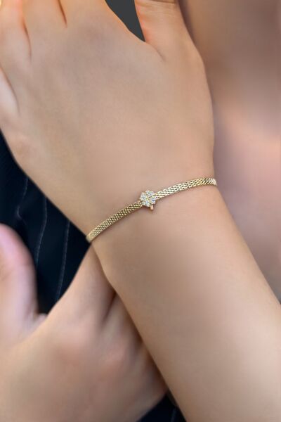 Yonca Petra Altın Bileklik 14KNY4796 - Altınaşkı