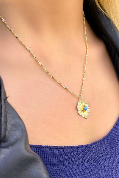 Yonca Singapur Altın Kolye 8KLY5545 - Altınaşkı
