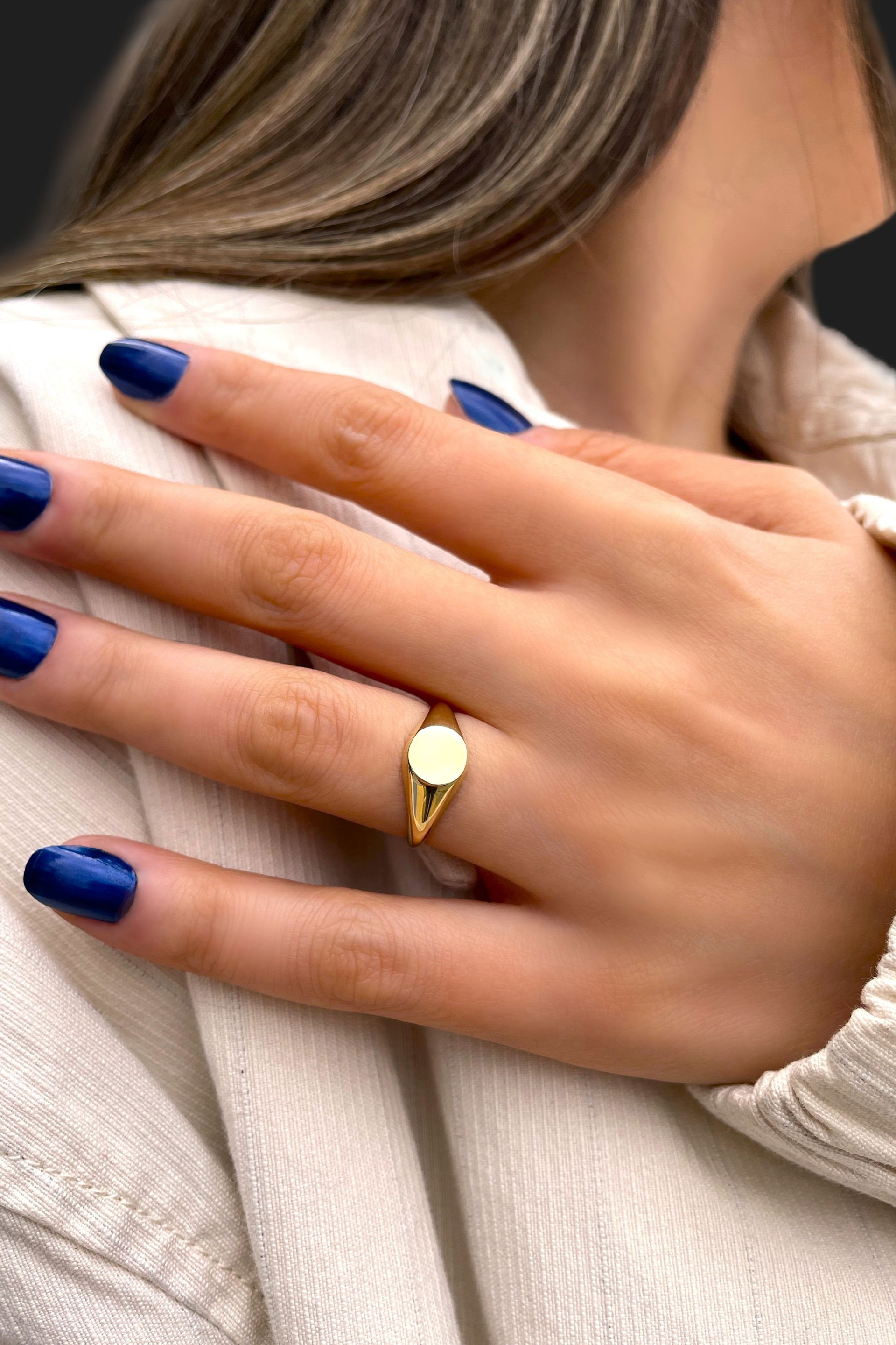 Yuvarlak Taşsız Altın Yüzük 14YZ7653 - 1