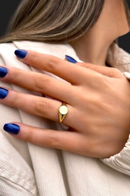 Yuvarlak Taşsız Altın Yüzük 14YZ7653 - 1