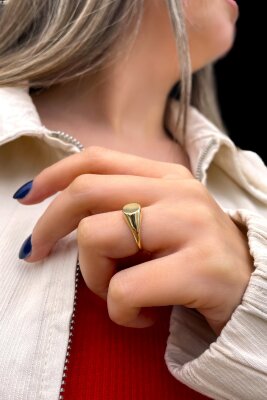 Yuvarlak Taşsız Altın Yüzük 14YZ7653 - 2