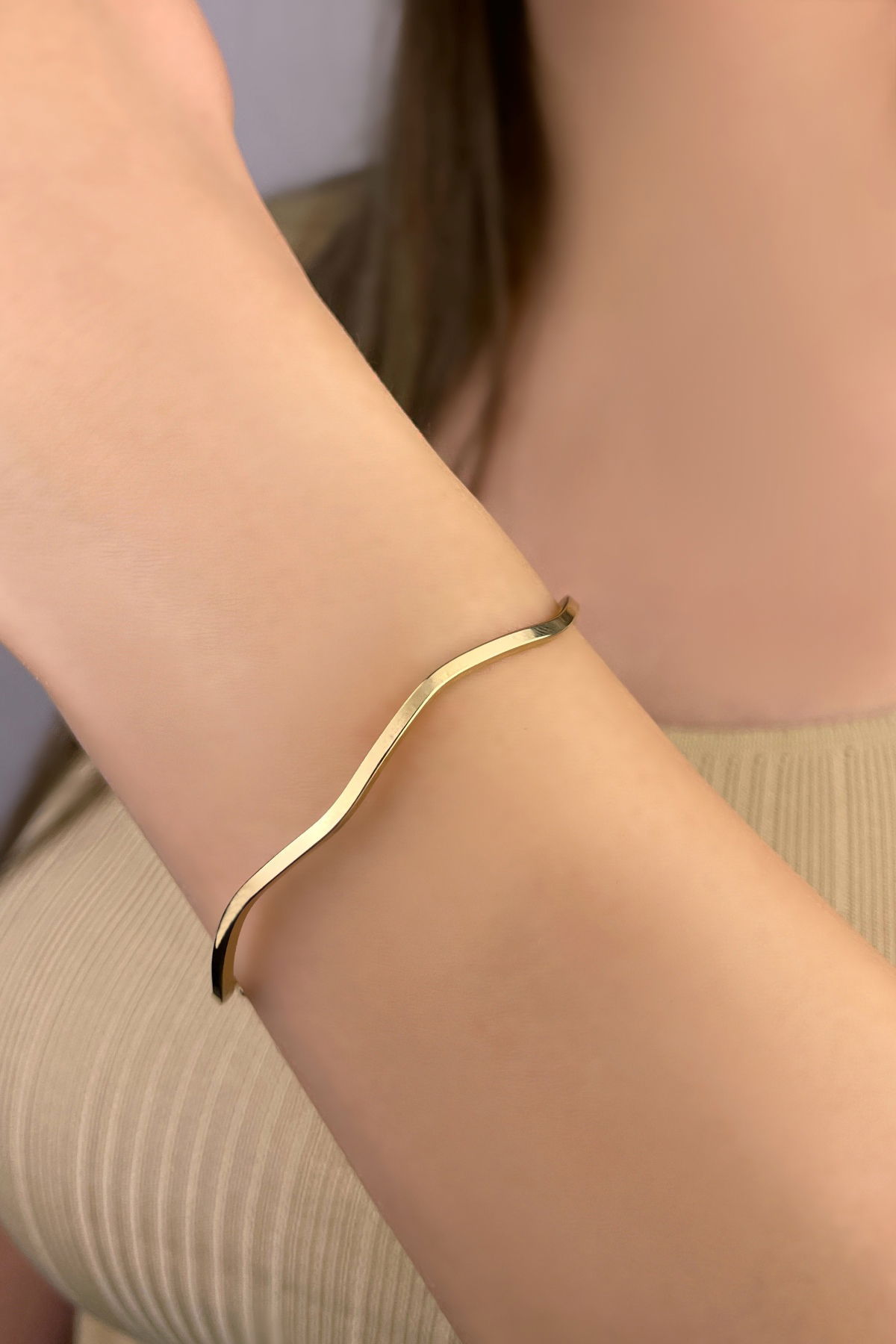 Zikzak Altın Bilezik 14KLPC1724 - 1