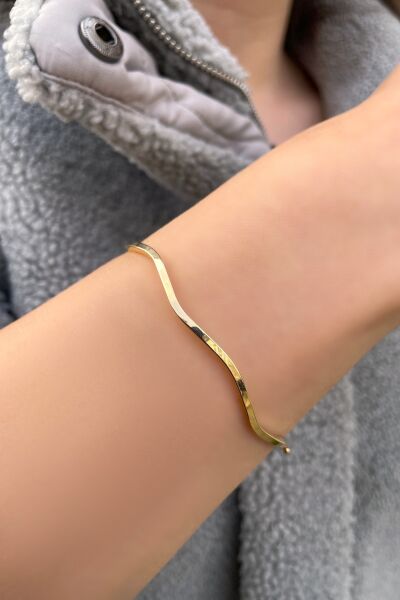 Zikzak Altın Bilezik 8KLPC849 - Altınaşkı